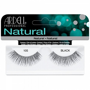 Ресницы подиумные "NATURAL LASHES", модель №105, чёрные.