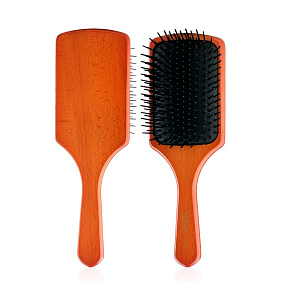 PADDLE CUSHION WOODEN PLASTIC BRISTLE - МАСАЖНАЯ ЩЕТКА, ПАРИКМАХЕРСКАЯ.