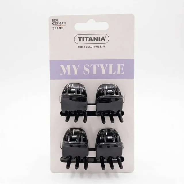 PRONG CLIP, MEDIUM, 6 PCS., BLACK - ЗАЖИМЫ ДЛЯ ВОЛОС, ЦВЕТ ЧЕРНЫЙ