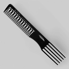 Расчёска "ES-127", для длинных волос с пластмассовой вилкой, нейлон.