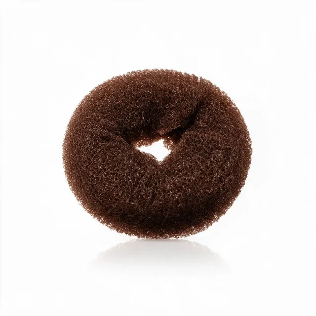 ROUNDED CHIGNON D120 mm BROWN-КРУГЛЫЕ РЕЗИНКИ ДЛЯ ВОЛОС, ДЛЯ СОЗДАНИЯ ПУЧКА, ДИАМЕТР 12ММ, ЦВЕТ КОРИ