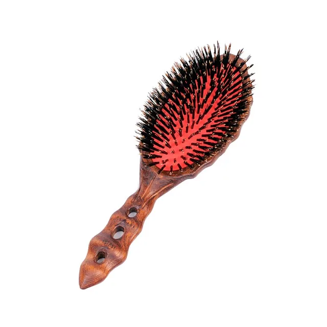 LUSTER WOOD STYLER - Массажная щётка для волос  "Luster Wood Styler", натуральная щетина из ворса ди