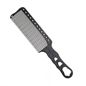 BARBER COMB SOFT CARBON - РАСЧЕСКА  ДЛЯ СТРИЖКИ ПОД МАШИНКУ, С РУЧКОЙ, КАРБОНОВАЯ