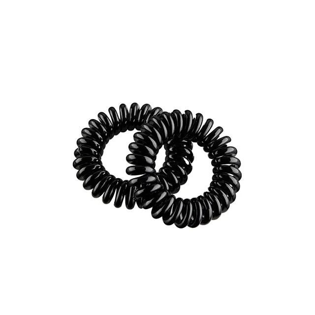 PACK 2 SPIRAL ELASTICS MED. 45 MM BLACK - РЕЗИНОЧКИ ДЛЯ ВОЛОС