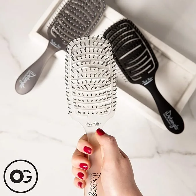 МАССАЖНАЯ ЩЕТКА ESSENTIAL CARE FLEX FINE MEDIUM HAIR BRISTLES ICE GREY ДЛЯ НОРМАЛЬНЫХ ВОЛОС (серая)