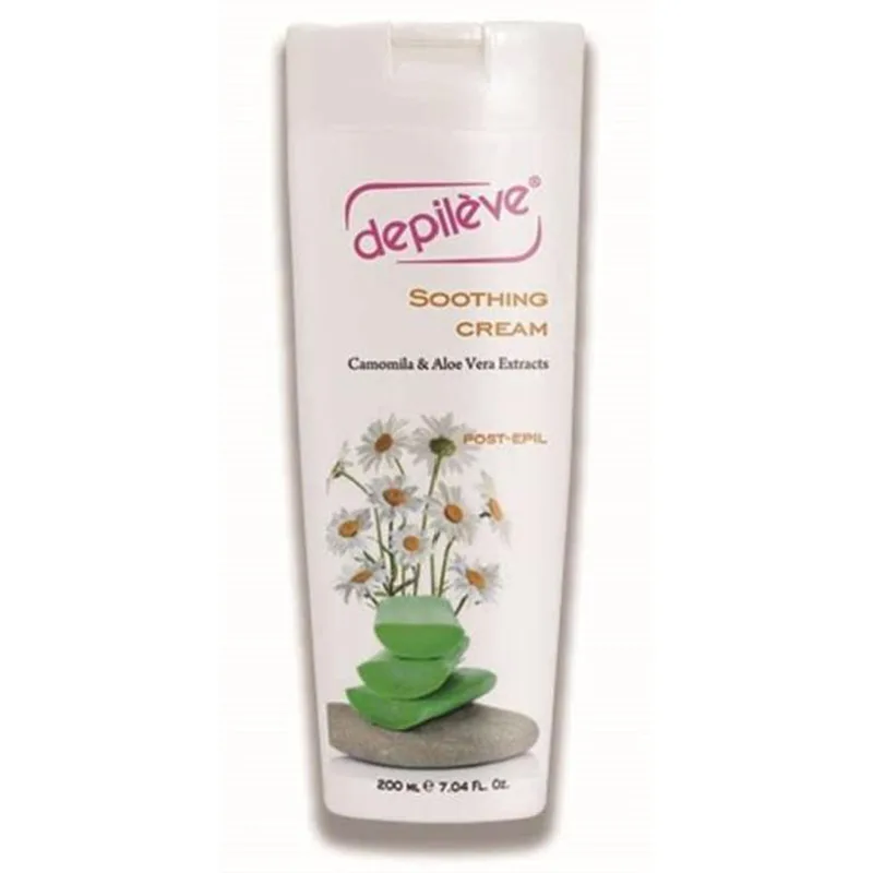 DEPILEVE SOOTHING CREAM 200ML - Крем с ромашкой и экстрактом алоэ вера, для успокоения кожи после депиляции