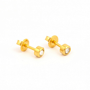 MAXI APRIL BIRTHSTONE-Камень Хрусталь месяц апрель позолоченный