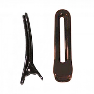 HAIR CLIPS, 2 PCS., APPROX. 8,5 CM, BLACK - ЗАЖИМЫ ДЛЯ ВОЛОС