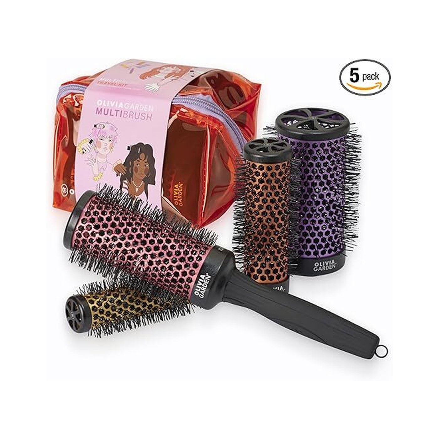 MultiBrush Travel Kit (25+35+45+55+handle)-Набор мультибрашингов MultiBrush Travel Kit (диаметры 25м