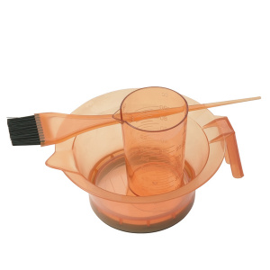TINTING SET 3 PCS ORANGE - Набор для окрашивания,(чашка+ 2кисточки)