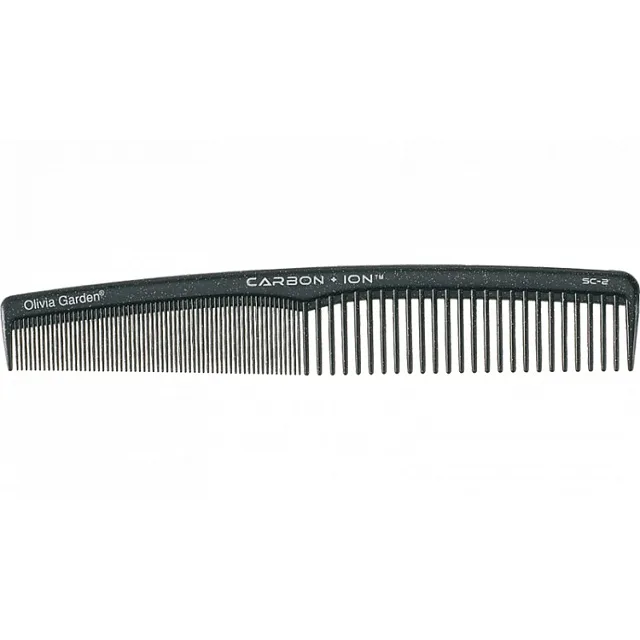 Расческа скошенная часто/редкозубая CARBON+ION COMB SC-2