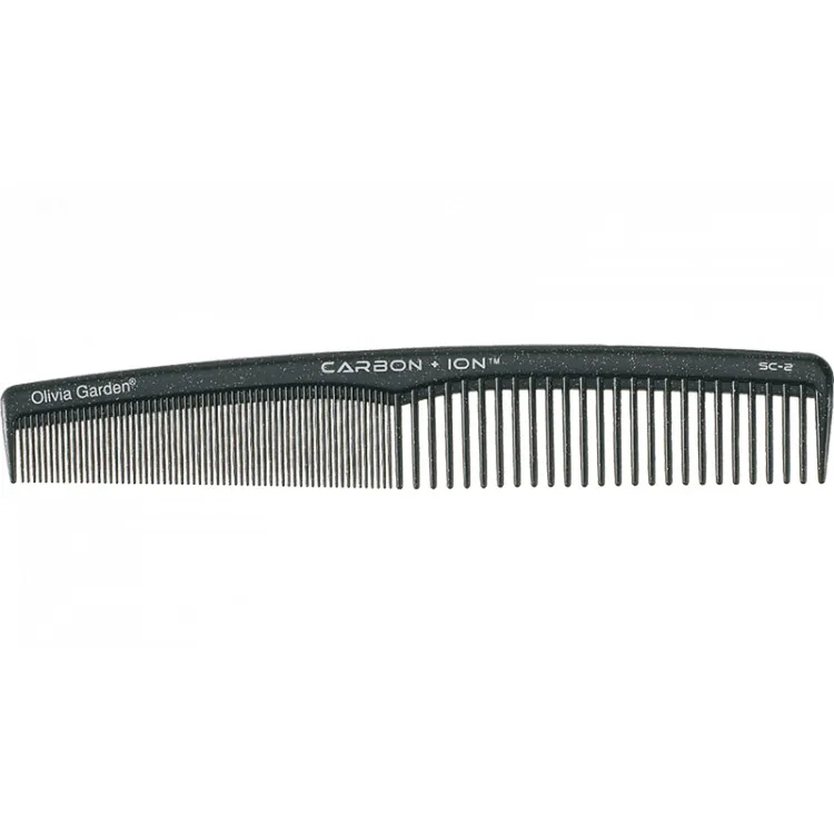 Расческа скошенная часто/редкозубая CARBON+ION COMB SC-2