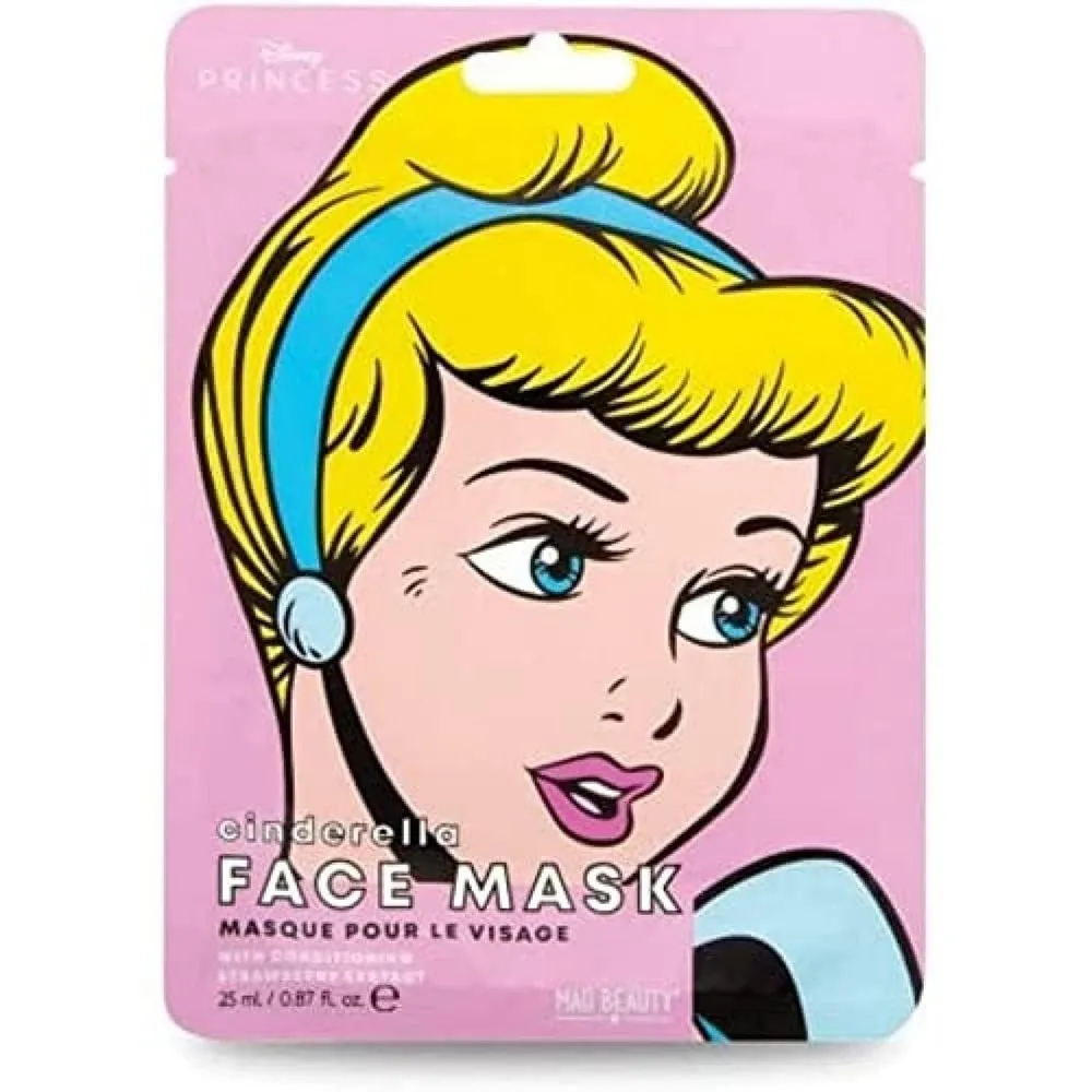 DISNEY POP PRINCESS FACE MASK CINDERELLA - ТКАНЕВЫЕ КОСМЕТИЧЕСКИЕ МАСКИ ДЛЯ ЛИЦА