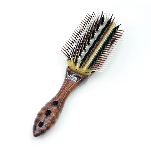 WOOD DRAGON AIR STYLER 13 ROWS - Расческа-брашинг "Wood Dragon Air Lighter Hair Brush", нейлоновая щ