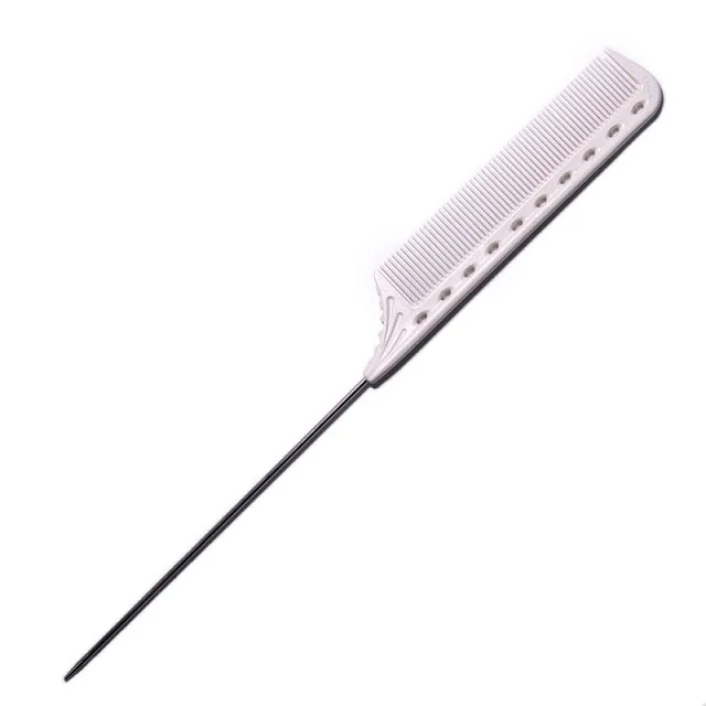 TAIL COMB WHITE - РАСЧЕСКА ДЛИННАЯ ДЛЯ ОКРАШИВАНИЯ С ХВОСТИКОМ, ПЛАСТИКОВАЯ, ЦВЕТ БЕЛЫ, ДЛИНА 250 ММ
