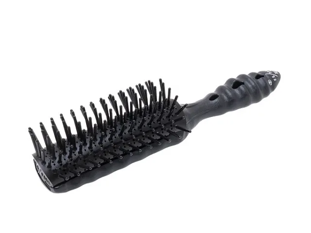 LAP AIR VENT STYLER CARBON BLACK-Щётка для волос с нейлоновой щетиной, чёрная, с пластиковой эргоном