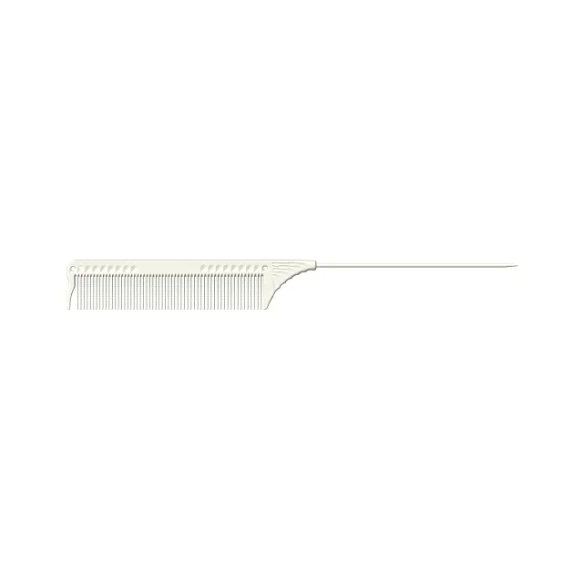 JRL PIN TAIL COMB 8.8", WHITE -JRL ПАРИКМАХЕРСКАЯ  РАСЧЕСКА СО СПИЦЕЙ (Pin Tail) 8.8", ЦВЕТ БЕЛЫЙ