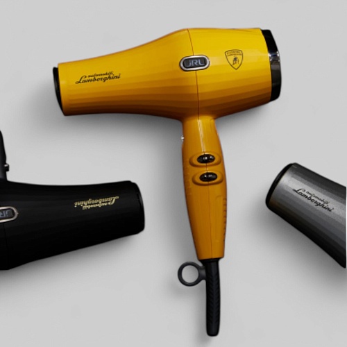 FORTE PRO LITE HAIR DRYER, YELLOW-ФЕН ДЛЯ ВОЛОС "JRL FORTE PRO LITE" 2400W, с улучшенным DC мотором, с логотипом LAMBORGHINI, с функцией ионизации, LED индикатор, 2 режима температуры и скорости, цвет желтый 