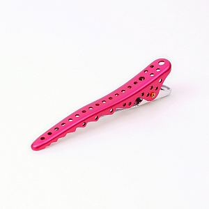 SHARK CLIP (2PIECES/PACK) PINK METAL - Зажимы алюминиевые "Shark Clip", розовые, длина 105мм, упаков