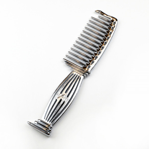 LUXURY COLLECTION COMB SILVER - Расческа металлическая Парфенон, Коллекция Люкс, длина 225мм, серебр
