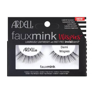 Ресницы подиумные "FAUX MINK", из искуственной норки, роскошные, ультра-легкие и мягкие, модель WISPIES, чёрные.