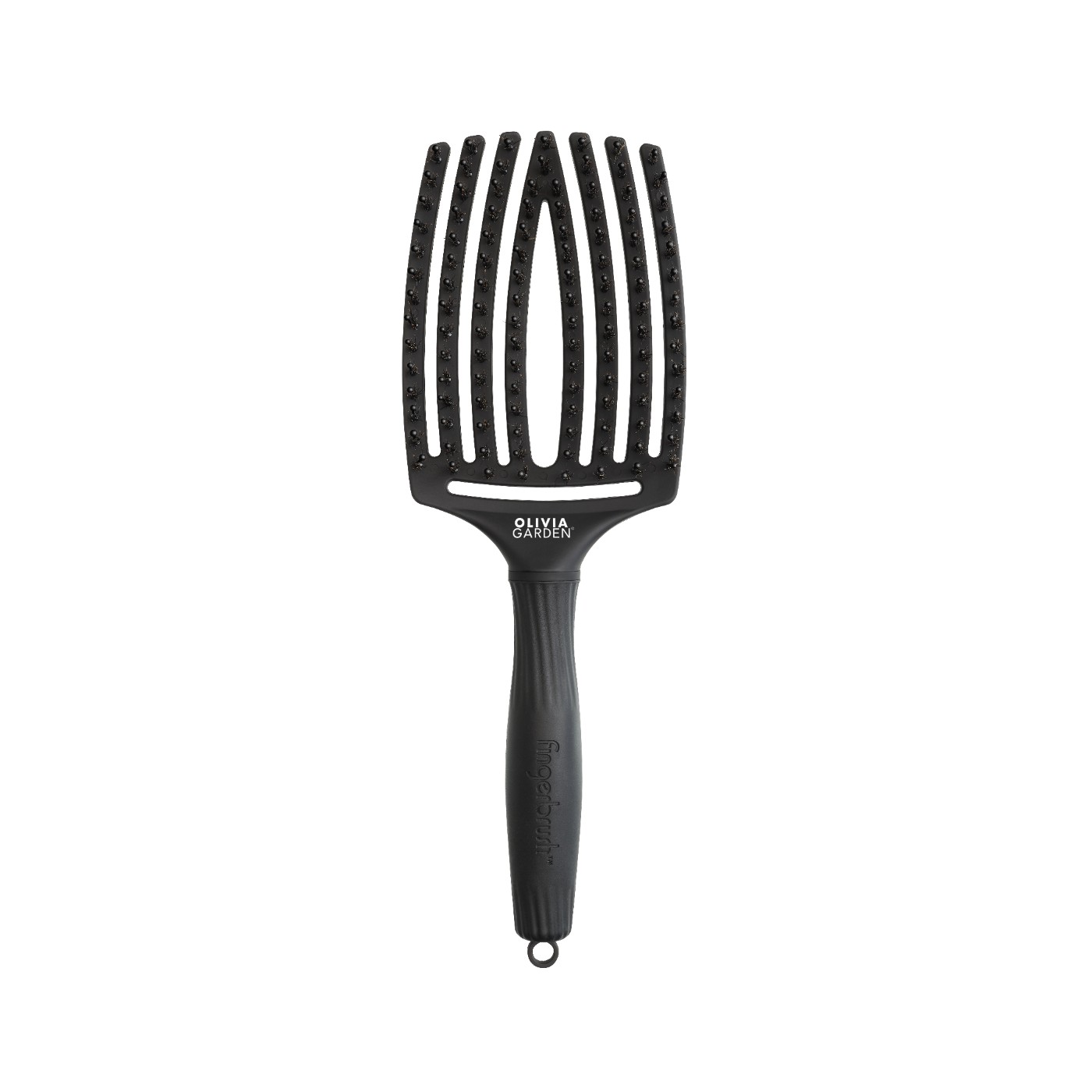 Fingerbrush Care Iconic Boar&Nylon Full Black L-Массажная щётка Fingerbrush Care Iconic Boar&Nylon F
