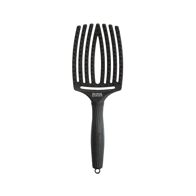 Fingerbrush Care Iconic Boar&Nylon Full Black L-Массажная щётка Fingerbrush Care Iconic Boar&Nylon F
