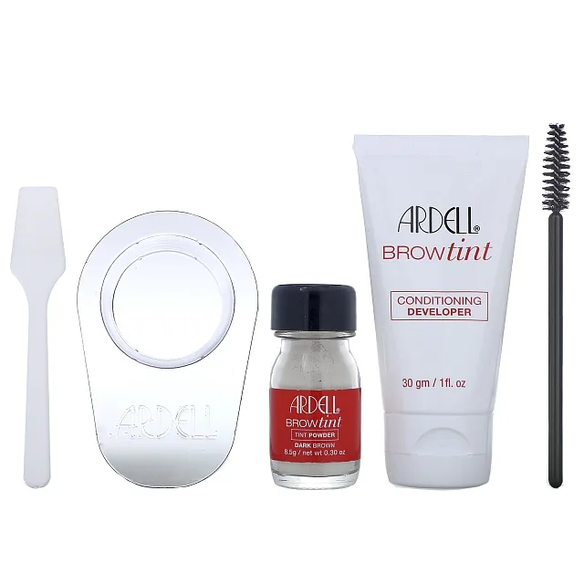Краска для бровей ARDELL BROW TINT SOFT BLACK, приглушенный черный, набор на 12 использований