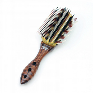 WOOD DRAGON AIR STYLER 13 ROWS - Расческа-брашинг "Wood Dragon Air Lighter Hair Brush", нейлоновая щ