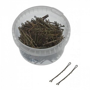 HAIRGRIPS 70MM BROWN BOX 500GR - Невидимки парикмахерские 500гр