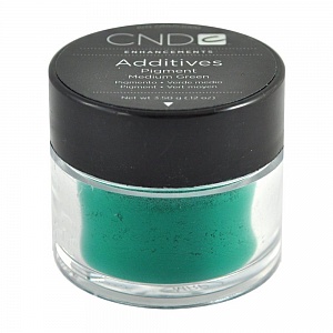 "ADDITIVES PIGMENT MEDIUM GREEN" - Порошковый пигмент для нейл-арта "Средне-зелёный", 3,5гр.