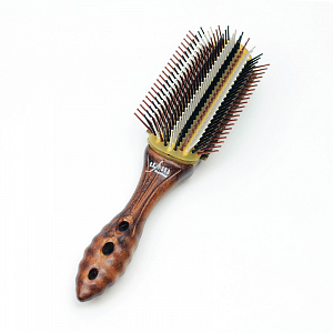 WOOD DRAGON AIR STYLER 11 ROWS - Расческа-брашинг "Wood Dragon Air Lighter Hair Brush", нейлоновая щ