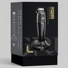 ONYX PROFESSIONAL CORDLESS HAIR TRIMMER BLACK-МАШИНКА ДЛЯ СТРИЖКИ ВОЛОС "JRL ONYX CORDLESS BLACK"  /ОКАНТОВОЧНАЯ, ЦВЕТ - ЧЕРНЫЙ/ роторный мотор, 8200 об/мин), T-образный ножевой блок "ONYX EZ-GAP M" 40мм, 5 насадок: 1,5 мм-10мм, 3.5ч работ