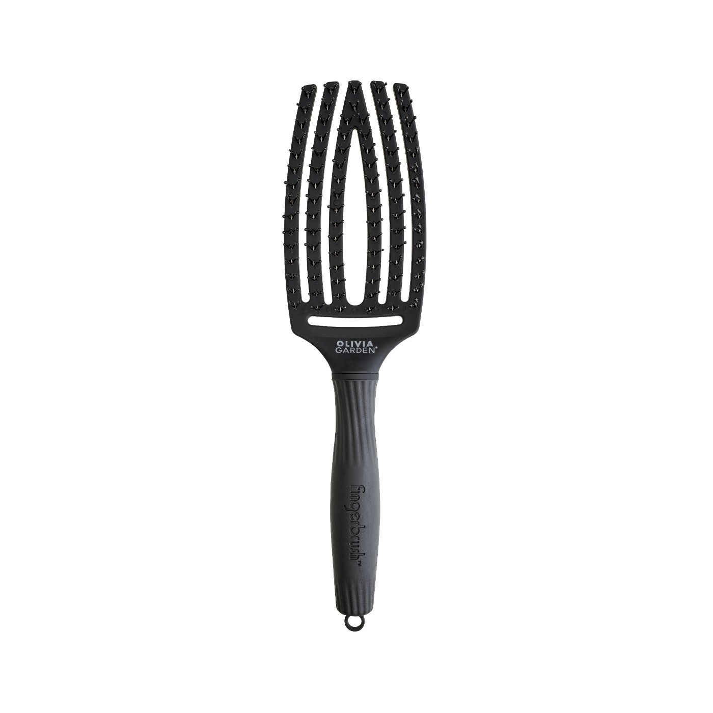 FINGERBRUSH Care Iconic Double bristles black M-Массажная щётка с двойной щетиной Care Iconic Double