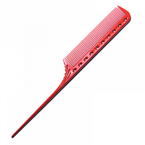 TAIL COMB RED - Расческа для окрашивания с хвостиком, карбоновая, длина 216мм, красная.