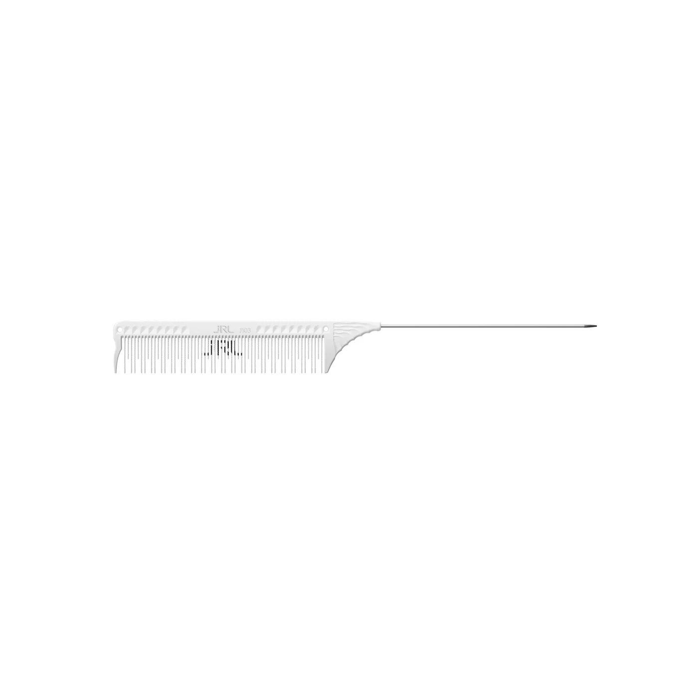 JRL TEASING COMB 8.8", WHITE - JRL ПАРИКМАХЕРСКАЯ РАСЧЕСКА ДЛЯ НАЧЕСА 8.8", ЦВЕТ БЕЛЫЙ