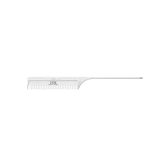 JRL TEASING COMB 8.8", WHITE - JRL ПАРИКМАХЕРСКАЯ РАСЧЕСКА ДЛЯ НАЧЕСА 8.8", ЦВЕТ БЕЛЫЙ