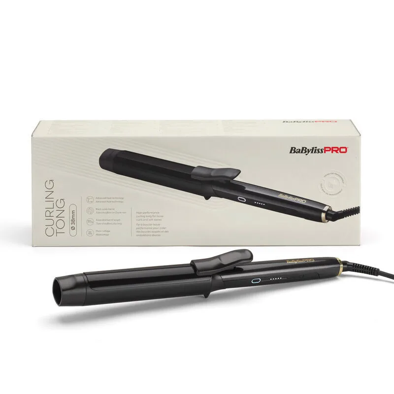 HI-PERFORMANCE CURLING TONG 38MM-ЭЛЕКТРИЧЕСКАЯ ПЛОЙКА ДЛЯ ВОЛОС, ЦВЕТ ЧЕРНЫЙ, 38 ММ.