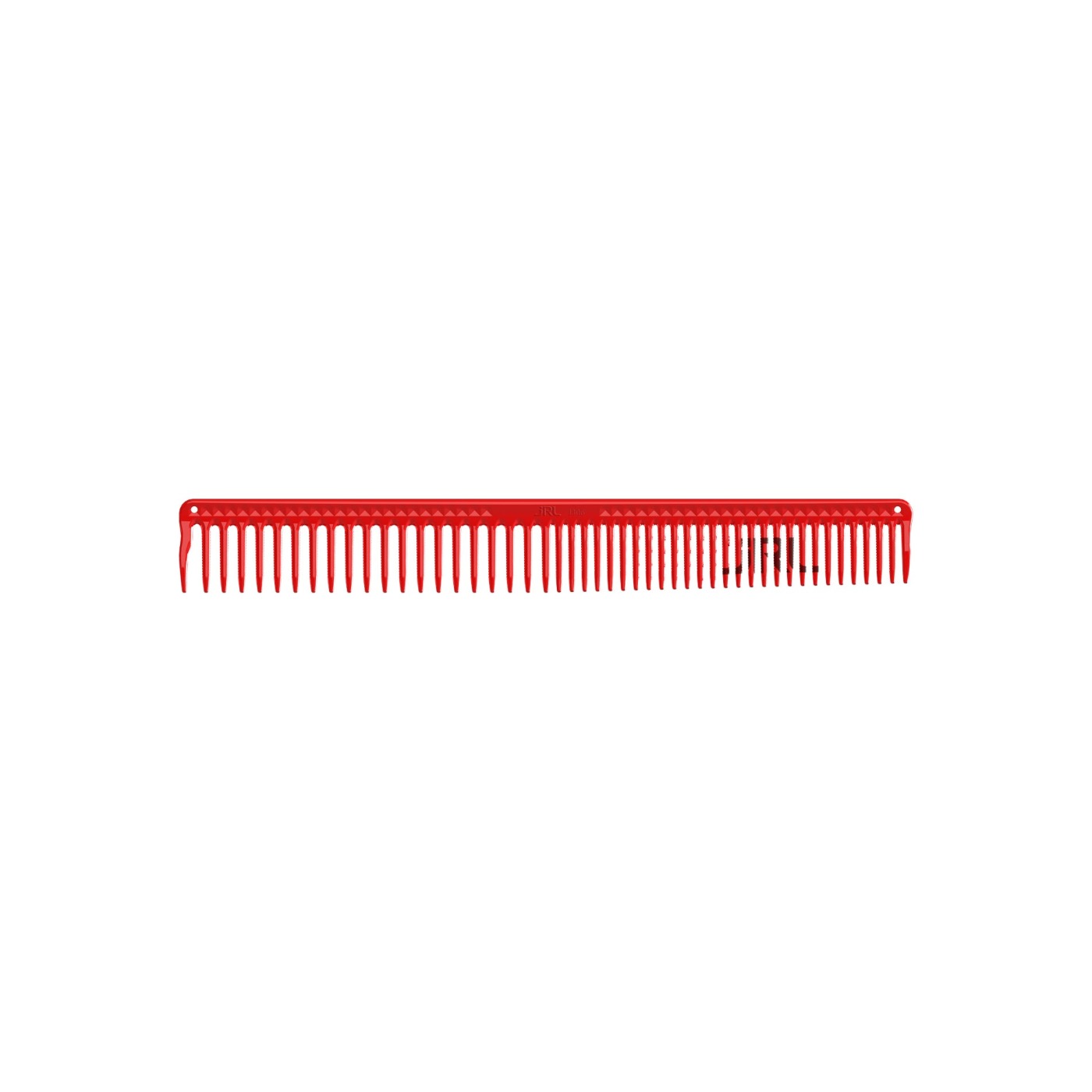 JRL LONG ROUND TOOTH CUTTING COMB 9", RED-ПАРИКМАХЕРСКАЯ  РАСЧЕСКА ДЛИННАЯ С ЗАКРУГЛЕННЫМИ ЗУБЦАМИ Д