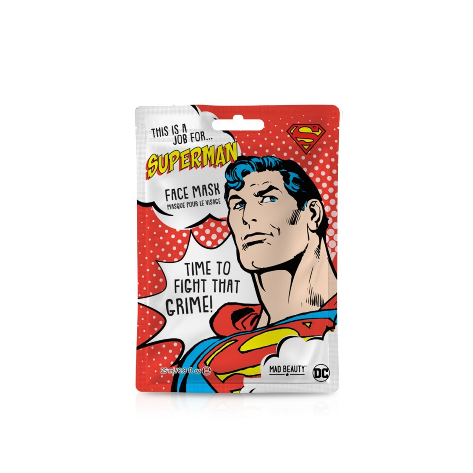 DC SUPERMAN FACE MASK - ТКАНЕВЫЕ КОСМЕТИЧЕСКИЕ МАСКИ ДЛЯ ЛИЦА