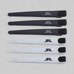 JRL HAIR CLIP- ЗАЖИМЫ ДЛЯ ВОЛОС ПАРИКМАХЕРСКИЕ, ЦВЕТ ЧЕРНЫЙ-Зажимы для волос "JRL" из сверхтермостойкого пластика, 6шт. Размер 120х10мм, цвет черный.