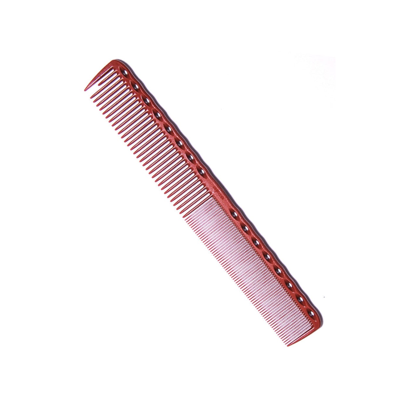 SUPER CUTTING COMB RED - Расческа для стрижки, комбинированная, пластиковая, длина 189мм, красная.