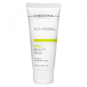 SEA HERBAL BEAUTY MASK GREEN APPLE-ЯБЛОЧНАЯ МАСКА КРАСОТЫ ДЛЯ ЖИРНОЙ И КОМБИНИРОВАННОЙ КОЖИ ЛИЦА