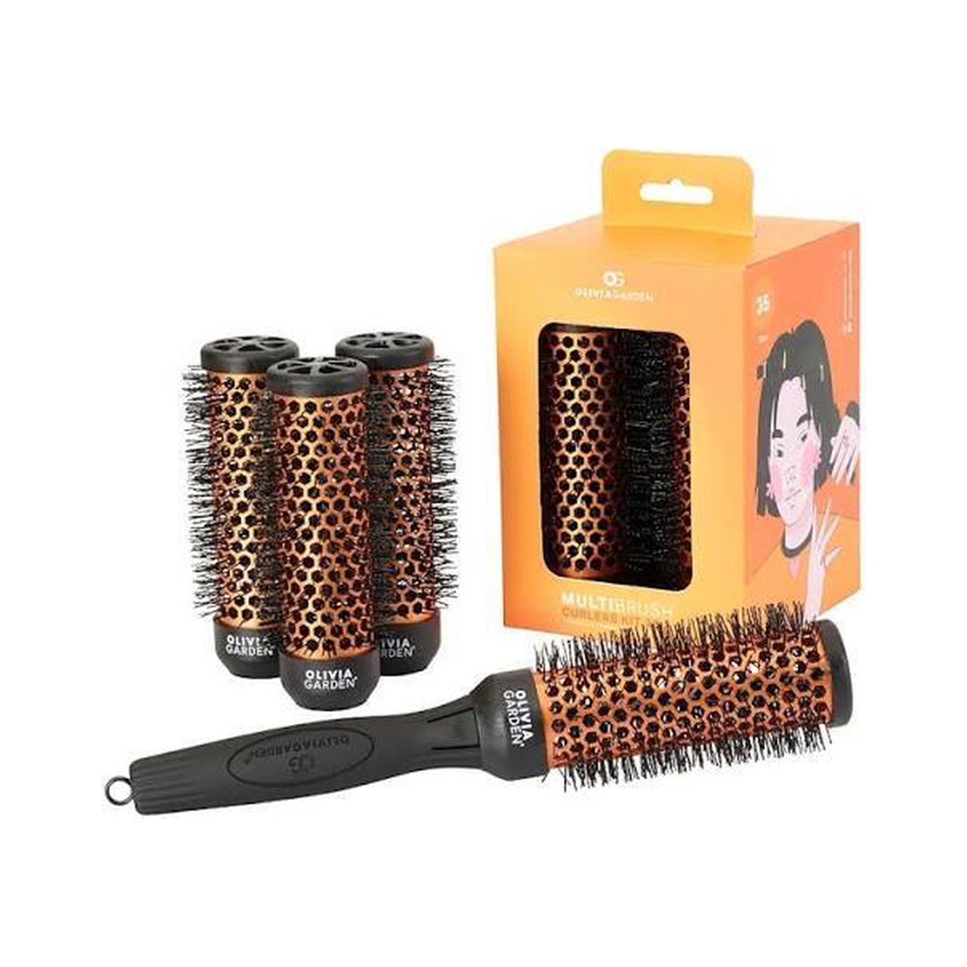 Multibrush Curlers Kit 35- Набор из 4 брашингов MultiBrush Curlers Kit 35, диаметр 35 мм