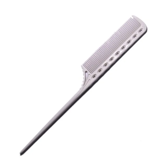 TAIL COMB PLASTIC TAIL WHITE - РАСЧЕСКА ДЛЯ ОКРАШИВАНИЯ С ХВОСТИКОМ, КАРБОНОВАЯ, БЕЛАЯ