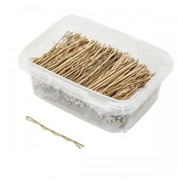 HAIRGRIPS 70MM BLOND BOX 500GR - Невидимки парикмахерские 500гр