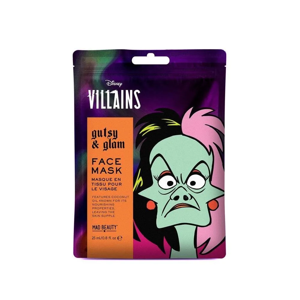DISNEY POP VILLAINS CRUELLA FACE MASK - ТКАНЕВЫЕ КОСМЕТИЧЕСКИЕ МАСКИ ДЛЯ ЛИЦА