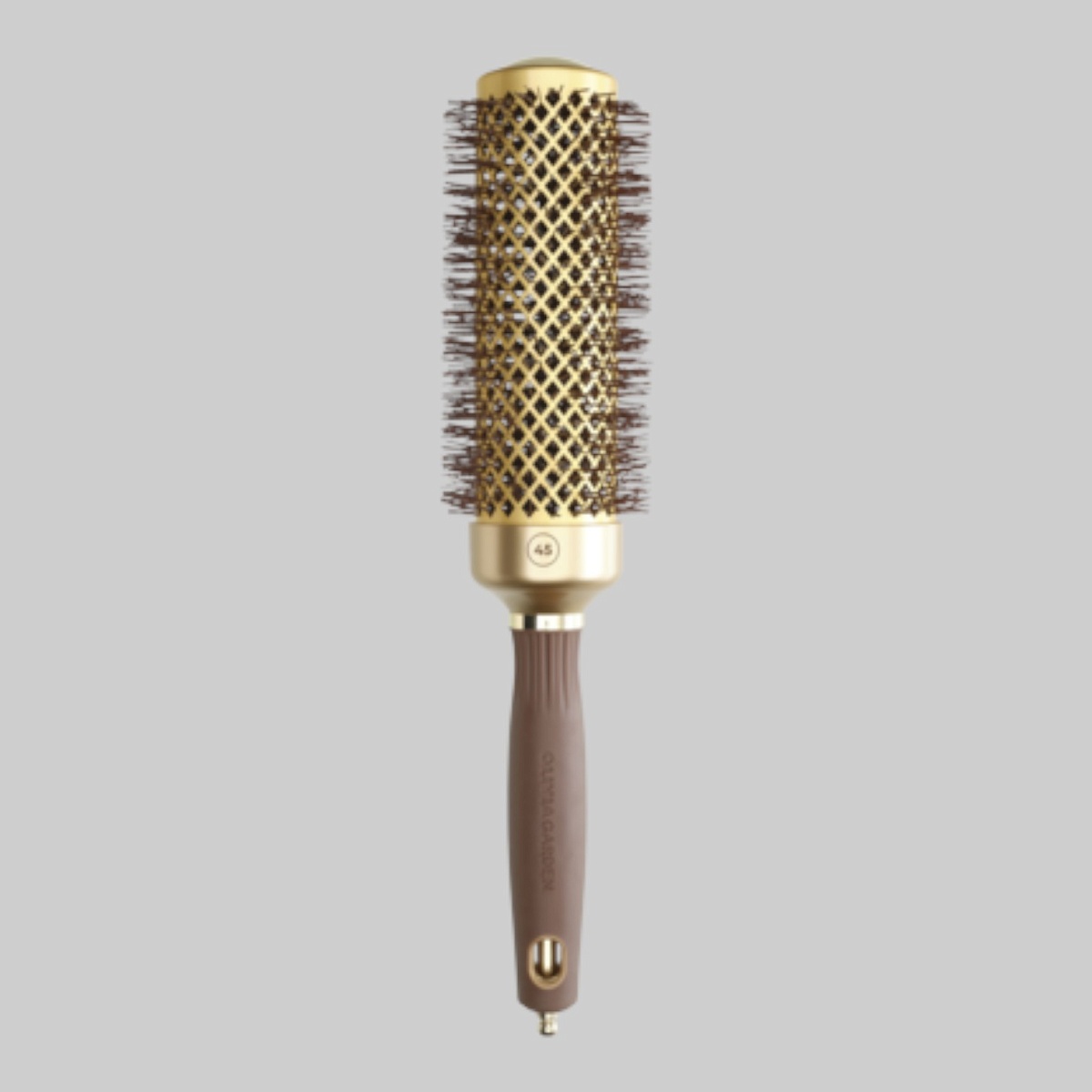 Olivia Garden Expert Blowout Speed Wavy Bristles Gold & Brown 45 - термобрашинг для волос золотой, 45 мм.