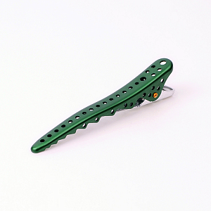 SHARK CLIP (2PIECES/PACK) GREEN METAL - Зажимы алюминиевые "Shark Clip", зеленые, длина 105мм, упако