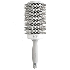 Olivia Garden Expert Blowout Speed Wavy Bristles White & Grey 65 - термобрашинг для волос серый, 65 мм.